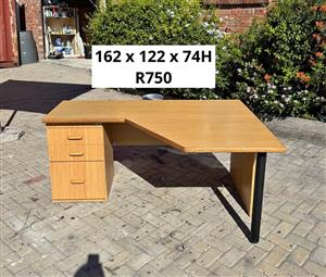 OFFICE LSHAPE DESK WITH DRAWERS