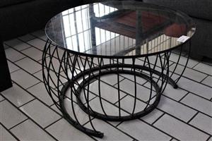 BLACK 2PC COFFEE TABLE S067172D