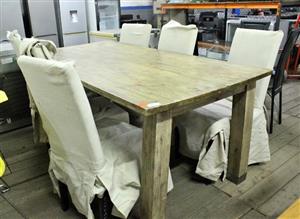 BROWN 7PC DINING ROOM SUITE S066452A