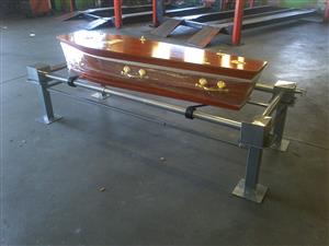 FUNERAL EQUIPMENT FOR SALE LOWERING DEVICES, CHURCH TROLLEYS AND MANY MORE 
