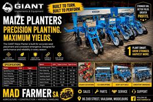 New Giant mechanical maize planters in stock