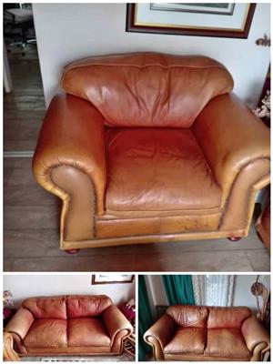 Genuine Kudu Leather Lounge Suite