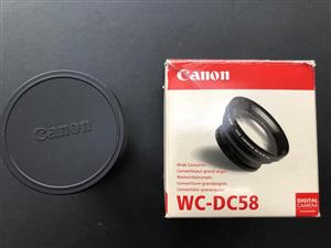 Canon WC-DC58 - 58mm 0.8x Wide Angle Converter Lens - can fit any make 58mm lens