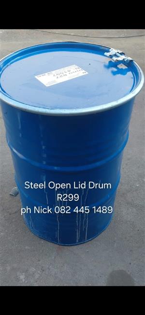 Steel open lid drums