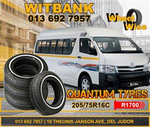 Get 205/75R16C tyre for at Wheel Wise Witbank! 
