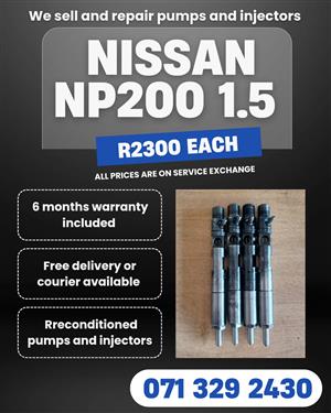 NISSAN NP200 1.5 INJECTORS FOR SALE WITH WARRANTY INCLUDED 