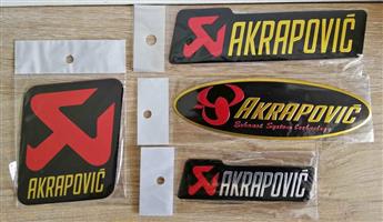 Akrapovic aluminium heat resistant motorcycle exhaust badges plates