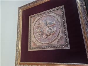 Framed Vintage Tapestry from Thailand