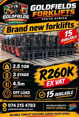 Brand new forklifts