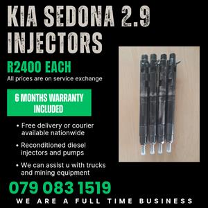 KIA SEDONA 2.9 INJECTORS FOR SALE WITH WARRANTY 