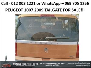 Peugeot 1007 2009 Tailgate For Sale – Genuine OEM Body Panel!!