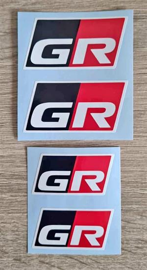 Toyota GR brake caliper stickers decals sets