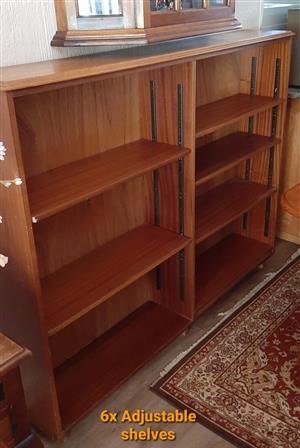 Wood Bookcase - 6 adjustable shelves 
