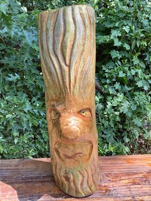 Wood spirit carving