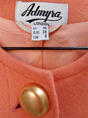  Vintage Admyra of London Cashmere & Wool Long Trench Coat – Never Worn 