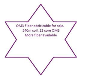 OM3 Fiber optic cable for sale. HDD, MM, OM 3. 12 core fiber. We also stock 2,4 , 8,12,24,48,96f