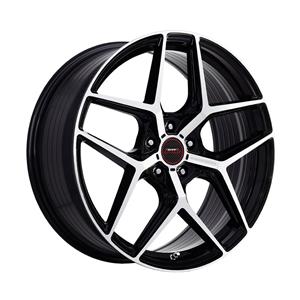 20″ A-Line Monaco Black Machine Face 5/114 8.5j ET35 Flow Forming 73.1 900kg Alloy Wheels