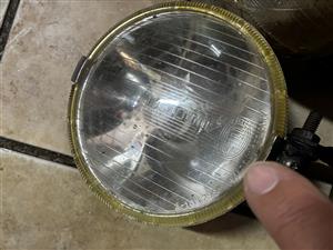 Spot lamps with brackets.