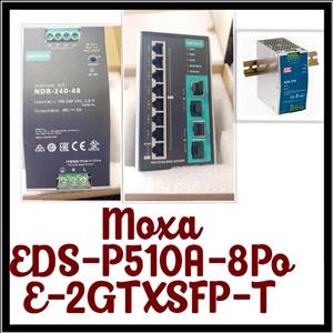 Moxa 8 Port PoE switch.  Brand New. In box.  EDS-P510A-8POE-2GTXSFP-T R35000. PS & brackets incl.