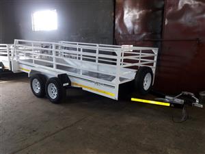 4m/1.7m/1m Double axle Utility trailer braked 2.5 T