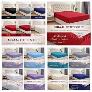 1PC FITTED SHEET  Available on order only DOUBLE, QUEEN & KING AVAILABLE