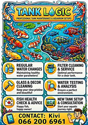 Need Your Aquarium Restored Or Setup? Contact Kivi At Tank Logic For A Quote. 