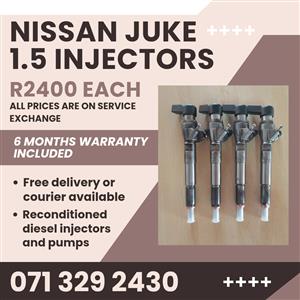 NISSAN JUKE 1.5 INJECTORS FOR SALE WITH WARRANTY INCLUDED 