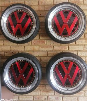 17 inch VW rims and 2 tyres for sale 