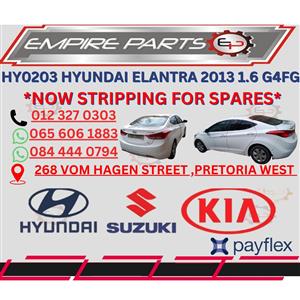 HY0203 ELANTRA 2013 1.6 G4FG *NOW STRIPPING FOR SPARES*