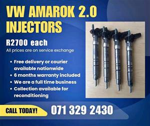 VW AMAROK 2.0 DIESEL INJECTORS FOR SALE WITH WARRANTY