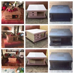 Coffee table Farmhouse series 1100 with 4 drawers - Stained