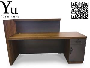 Premium Modern 2-Piece Reception Desk – Oak & Charcoal - RHH0120 