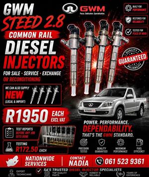GWM 2,8 DIESEL INJECTORS FOR SALE OR RECON