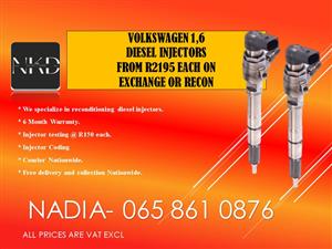 VOLKSWAGN POLO 1.6 DIESEL INJECTORS FOR SALE OR RECON