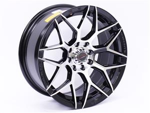 15″ A-Line Classic 4/100 & 4/108 Black Machined Face Alloy Wheels