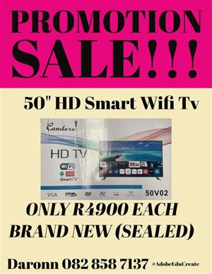 PROMO SALE - CONDERE 50" HD SMART WIFI TV