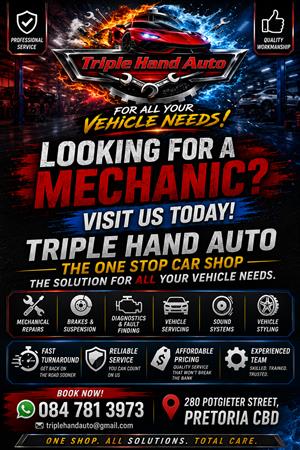 TRIPLE HAND AUTO - FOR ALL YOUR VEHICLE NEEDS ! YOUR ONE STOP CAR SHOP