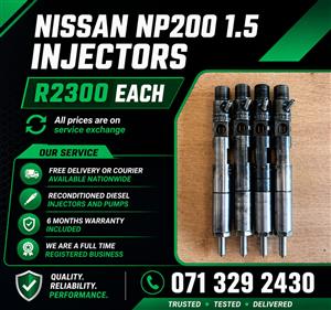 NISSAN NP200 1.5 INJECTORS FOR SALE WITH WARRANTY INCLUDED 