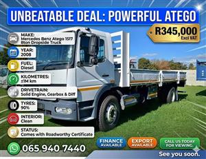Mercedes Benz Atego 1517 – 8 Ton Dropside Truck 2008 Model