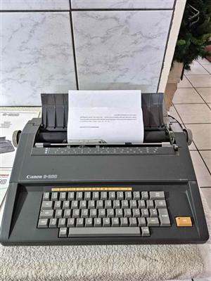 Vintage Canon S-200 electronic typewriter, a model released in the 1980s.