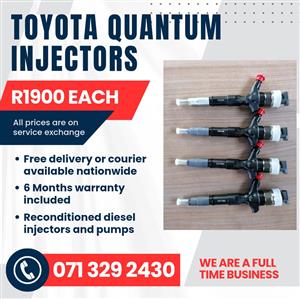 TOYOTA QUANTUM 2.5 INJECTORS FOR SALE WITH WARRANTY 