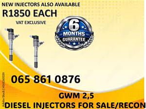 GWM 2,5 DIESEL INJECTORS FOR SALE / RECON WITH WARRANTY NELSPRUIT