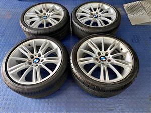 18 INCH BMW MOTORSPORT ORIGINAL DESIGN  RIM SET WITH TYRES PRE-OWNED