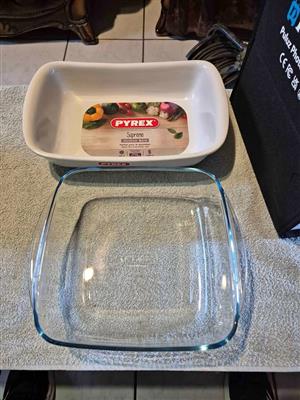 Two Pyrex Roasters
