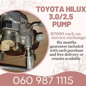Toyota Hilux 2.5 and 3.0 diesel pumps for sale with warranty 
