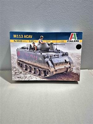 1:35 scale M113 ACAV plastic model kit (Product Code 6533).