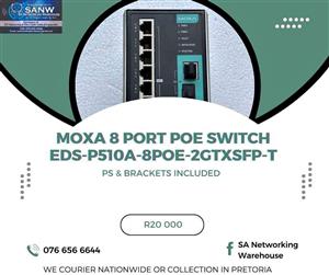 Moxa 8 Port POE Switch EDS-P510A-8POE-2GTXSFP-T
