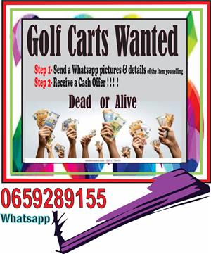 Golf Carts Needed Alive or Dead