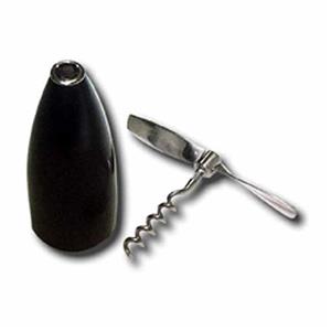 Matte Stainless Steel Wine Opener in Wooden Holder!! On Promotion!!!