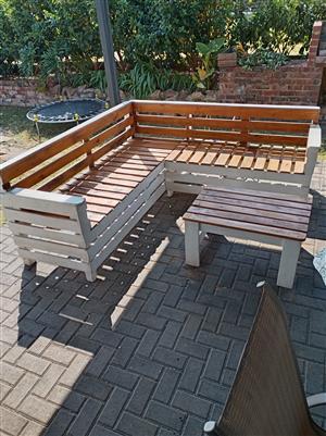 L Shaped Outdoor couch.